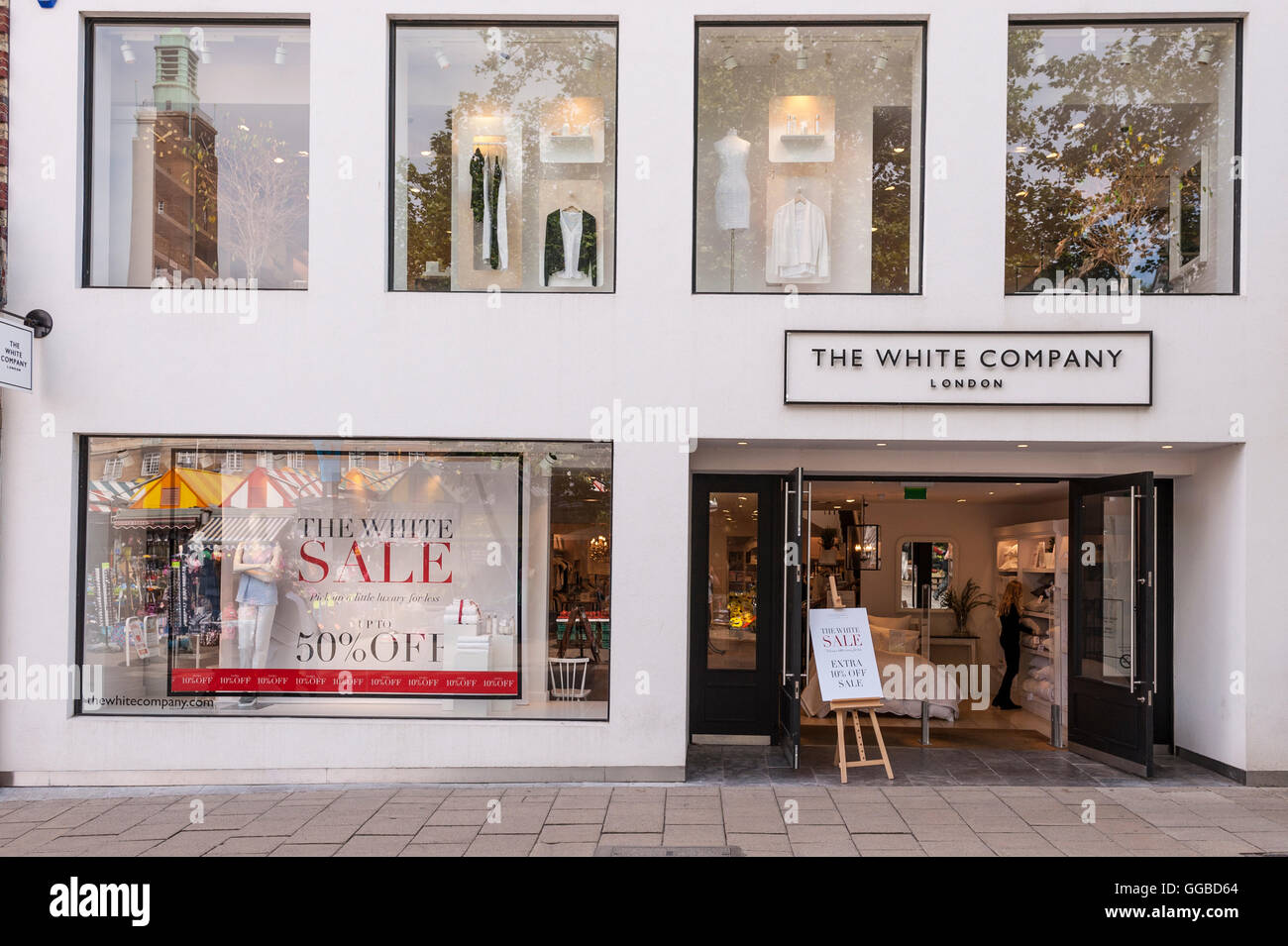 Der White Company Shop speichern in Norwich, Norfolk, England, Großbritannien, Uk Stockfoto