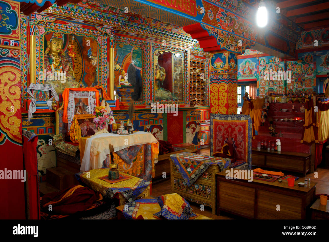 In buddhistischen Klöstern in Lukla Stockfoto