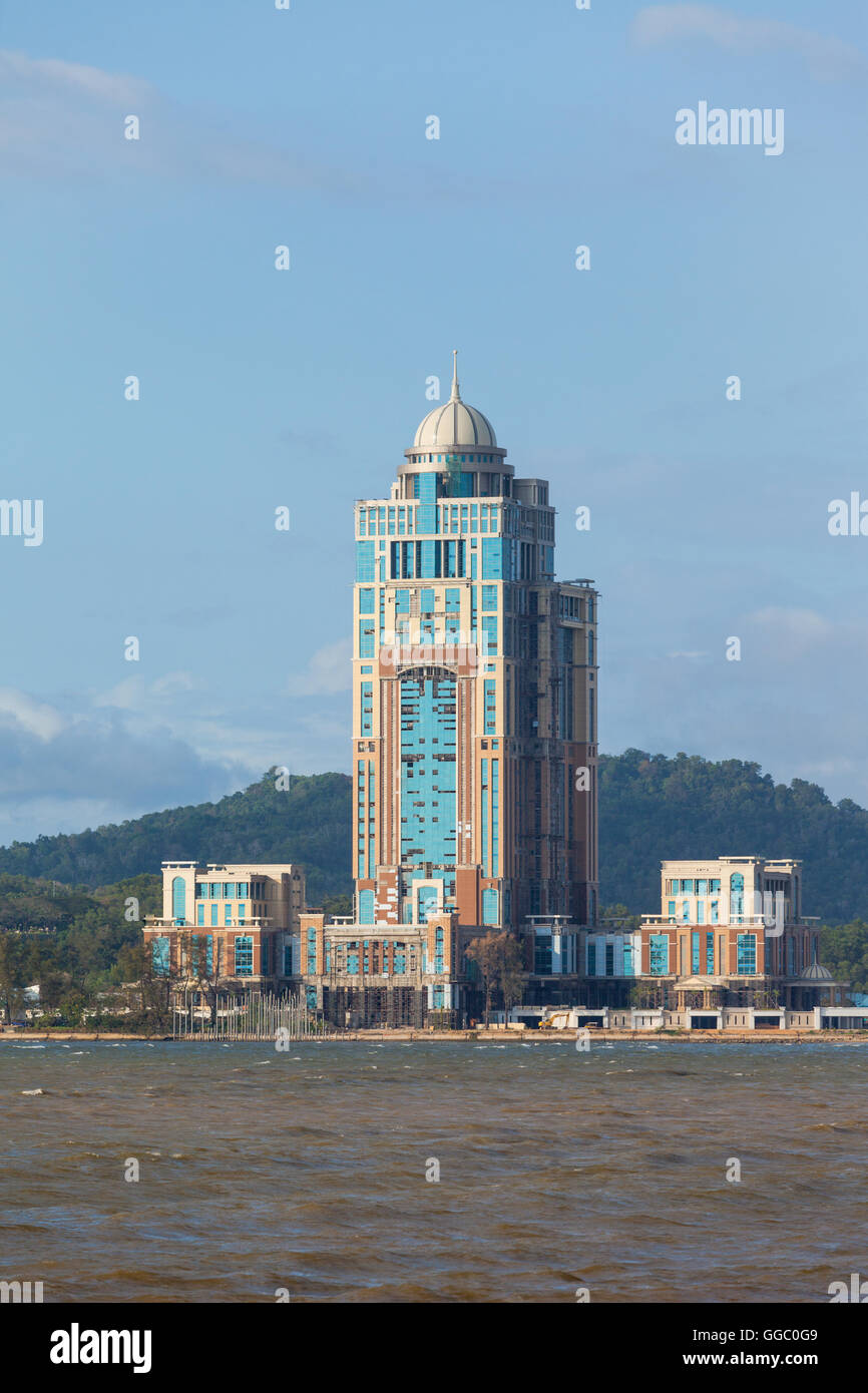 Sabah Zustand-Verwaltungsgebäude im Bau, Kota Kinabalu, Sabah, Malaysia Borneo Stockfoto