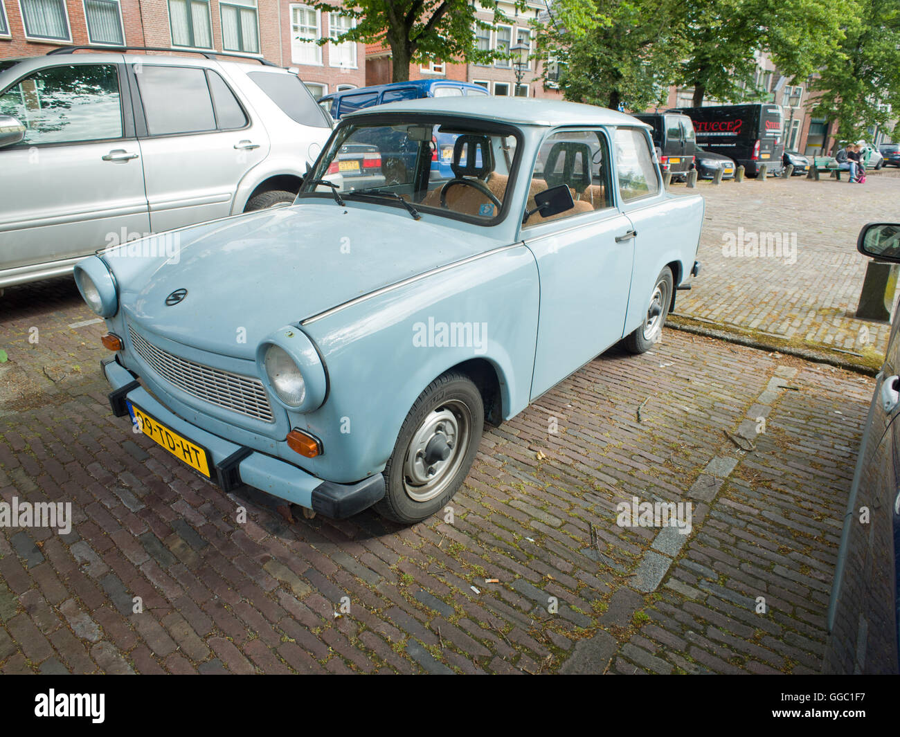 Blaue Trabant 601 Auto Stockfoto
