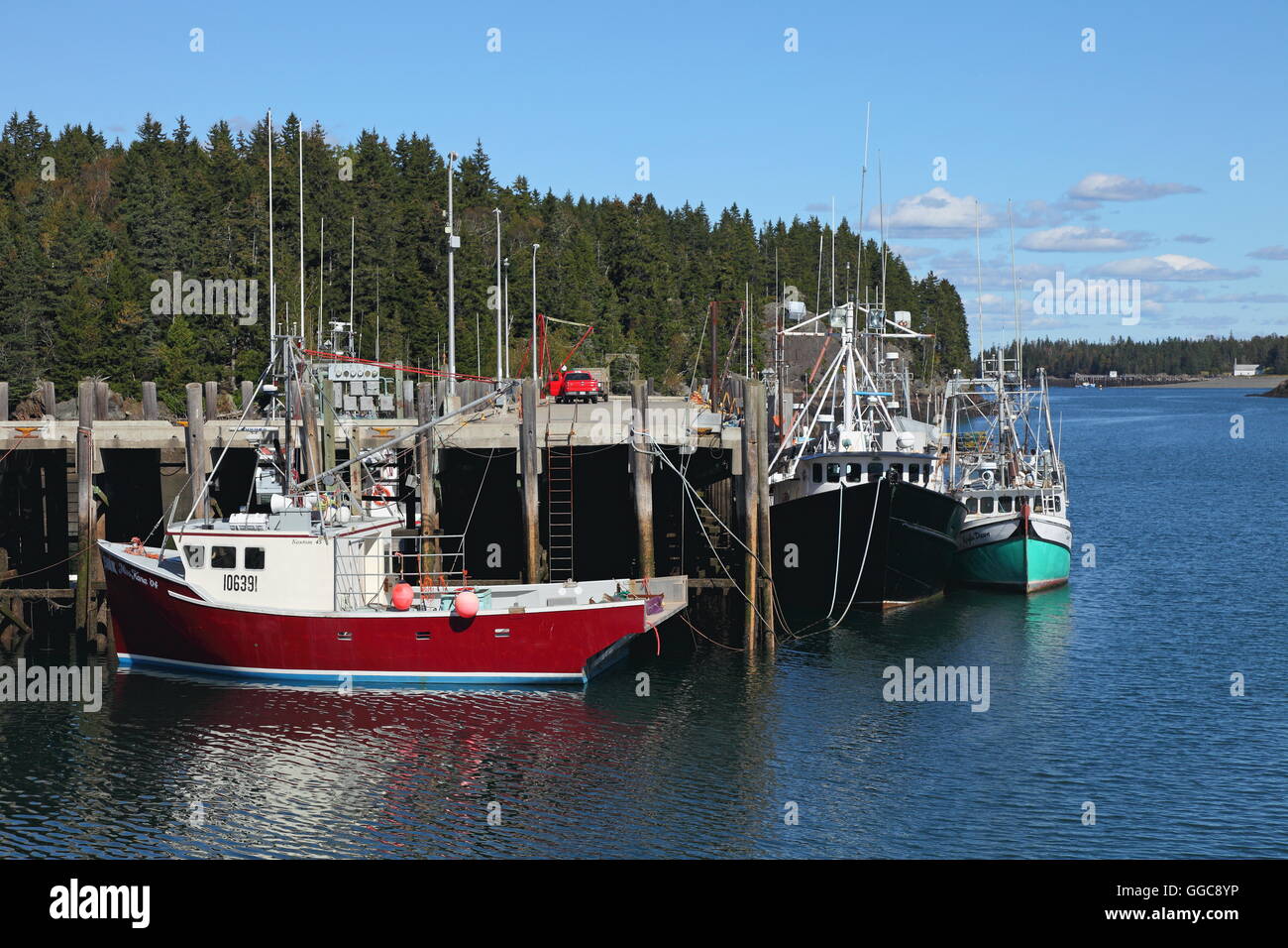 Geographie/Reisen, Kanada, New Brunswick, Campobello Island, Leiter Hafen, Campobello Island, Additional-Rights - Clearance-Info - Not-Available Stockfoto