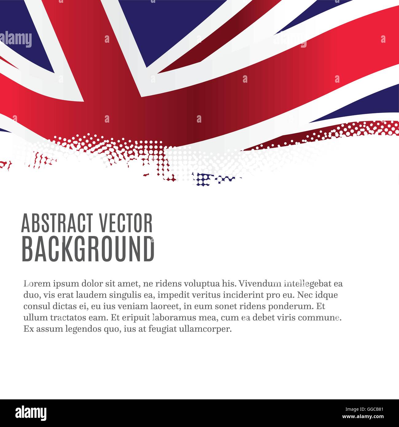 Vektor-Hintergrund mit der Flagge des Vereinigten Königreichs Stock Vektor
