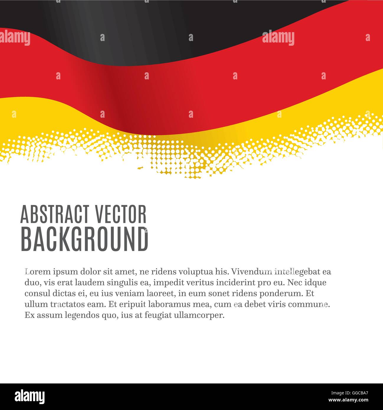 Vektor-Hintergrund mit deutscher Flagge Stock Vektor