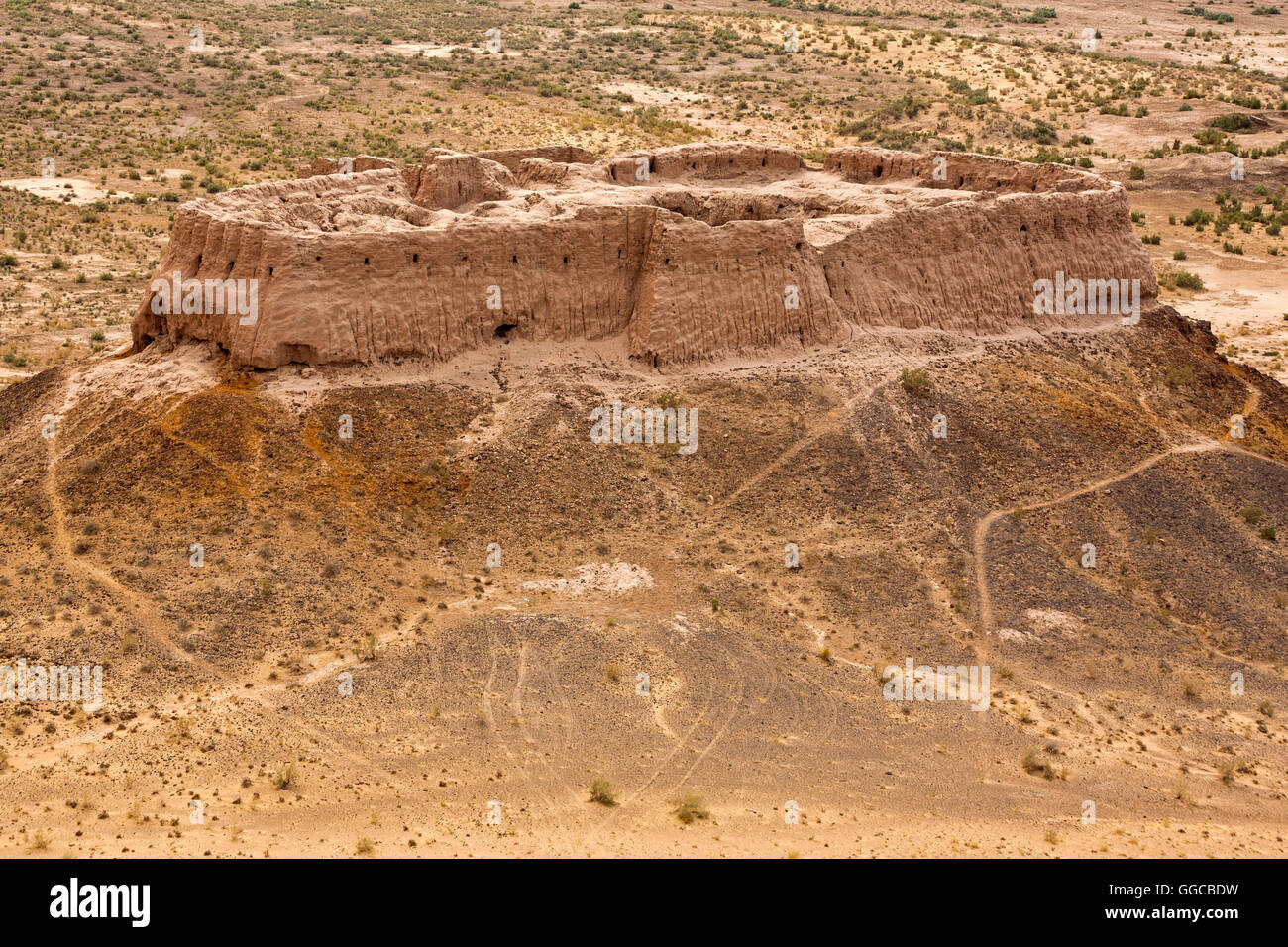 Geographie/Reisen, Usbekistan, Ayaz Kale, so genannten mittleren Festung, erbaut 4. vorchristlichen Jahrhundert, Additional-Rights - Clearance-Info - Not-Available Stockfoto