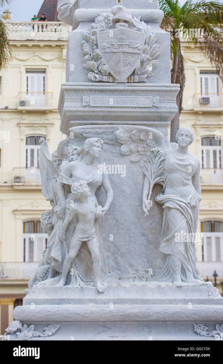 Jose Marti-Denkmal im Stadtpark von Havanna, Kuba Stockfoto