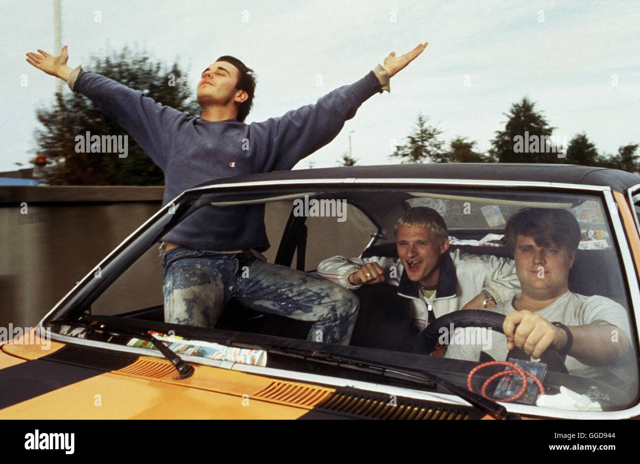 ABSOLUTE GIGANTEN / D 1999 / Sebastian Schipper FLORIAN LUKAS (Ricco), FRANK GIERING (Floyd), ANTOINE MONOT JR. (Walter)-Regie: Sebastian Schipper Stockfoto