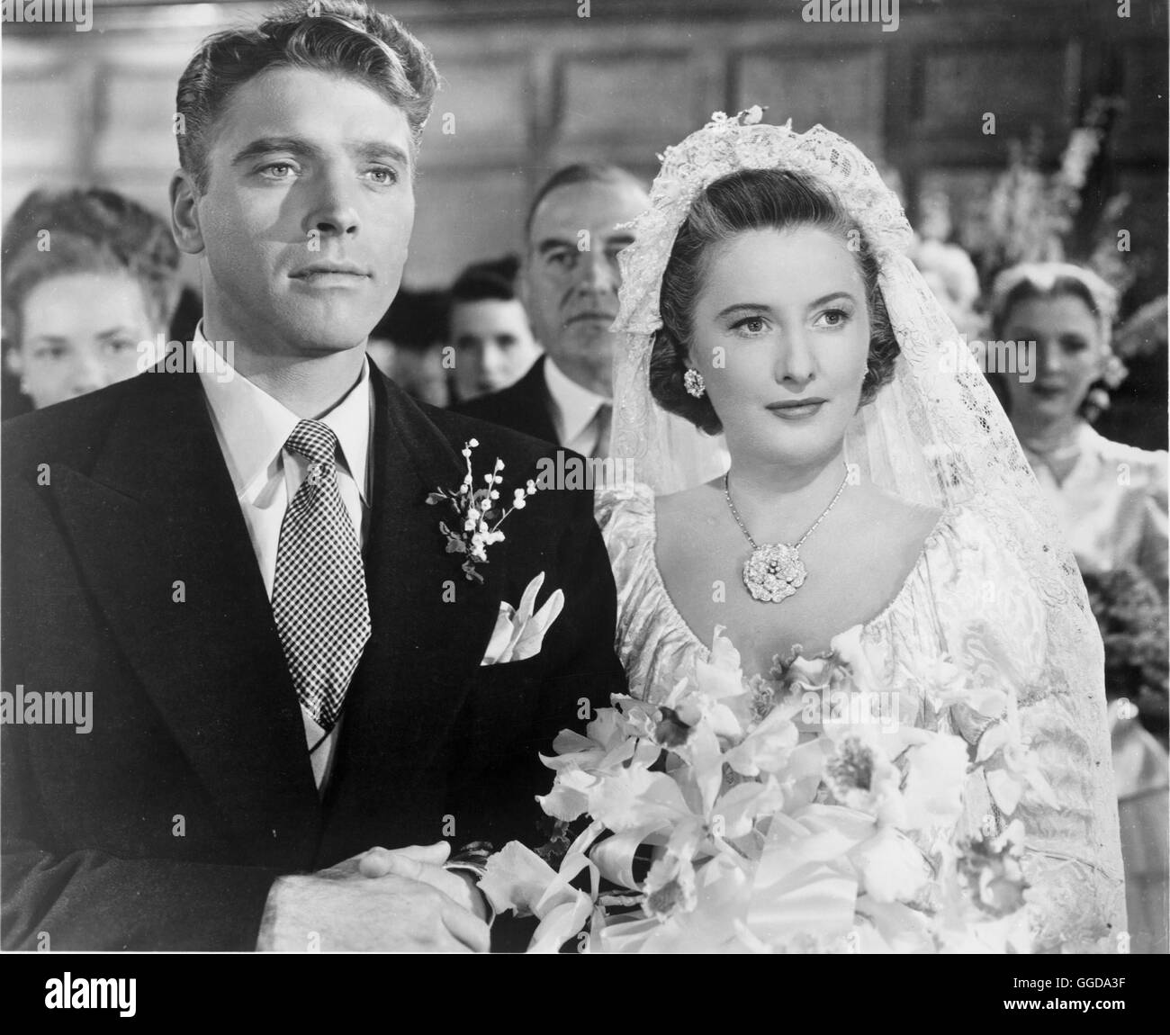 DU LEBST NOCH / Sorry, falsche Nummer USA 1948 / Anatole Litvak Bild: BURT LANCASTER als Henry Stevenson Und BARBARA STANWYCK als Leona Stevenson Regie: Anatole Litvak aka. Sorry, falsche Nummer Stockfoto