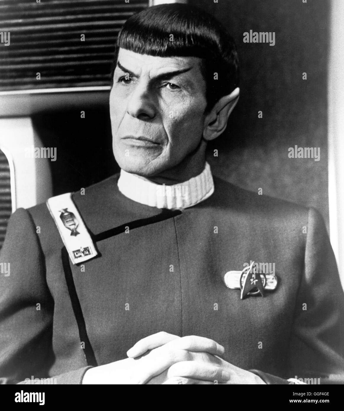 STAR TREK II - DER ZORN DES KHAN / Star Trek II - der Zorn des Khan USA 1982 / Nicholas Meyer LEONARD NIMOY (Captain Spock) in "Star Trek II - Der Zorn des Khan", 1982. / Regie: Nicholas Meyer aka. Star Trek II - der Zorn des Khan Stockfoto