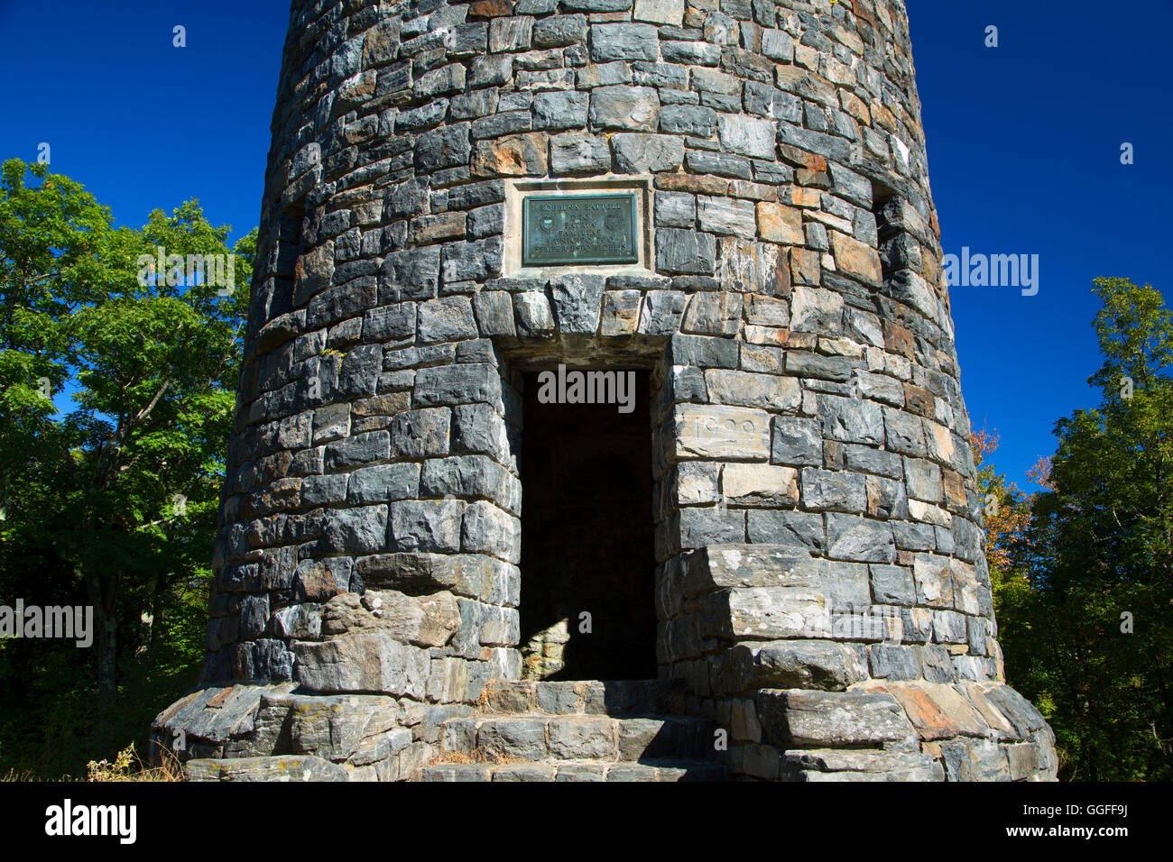 Memorial Tower, Heuhaufen Mountain State Park, Connecticut Stockfoto