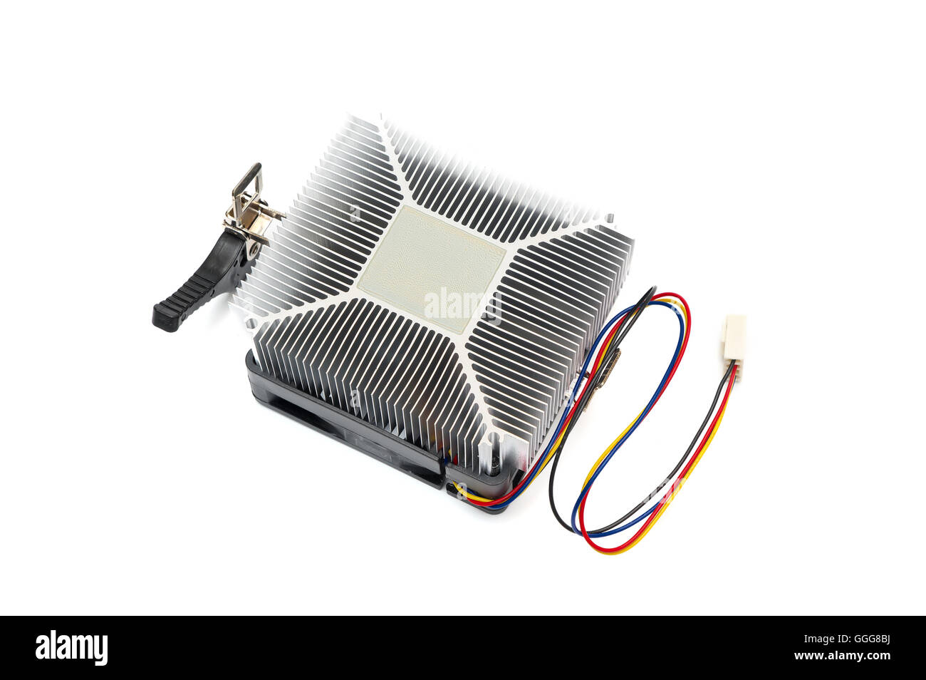 Computer CPU-Kühlkörper und Wärmeleitpaste Stockfoto