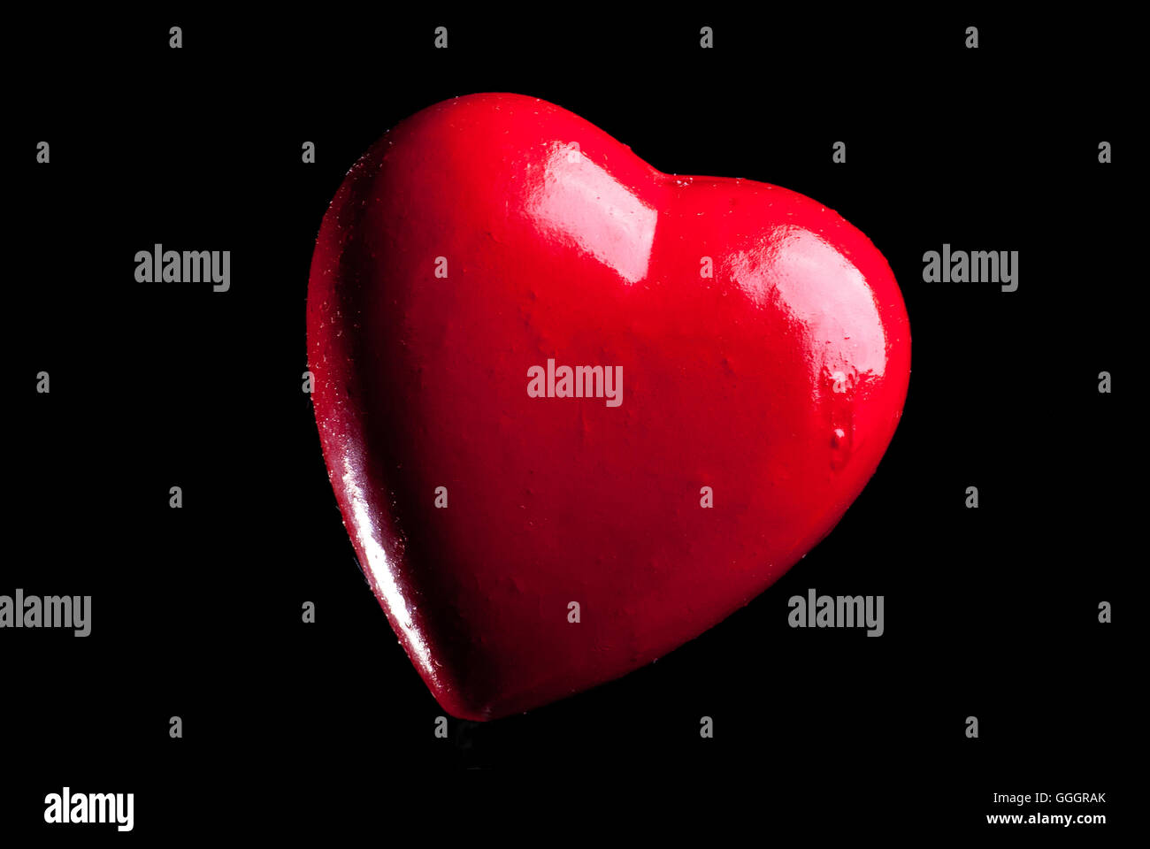 Rotes Herz, Symbol der Liebe. Stockfoto