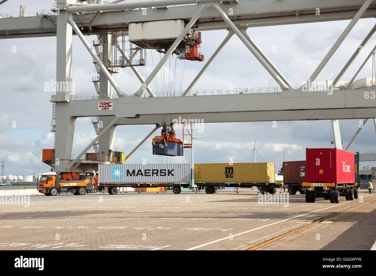 Shipping Container-terminal Stockfoto