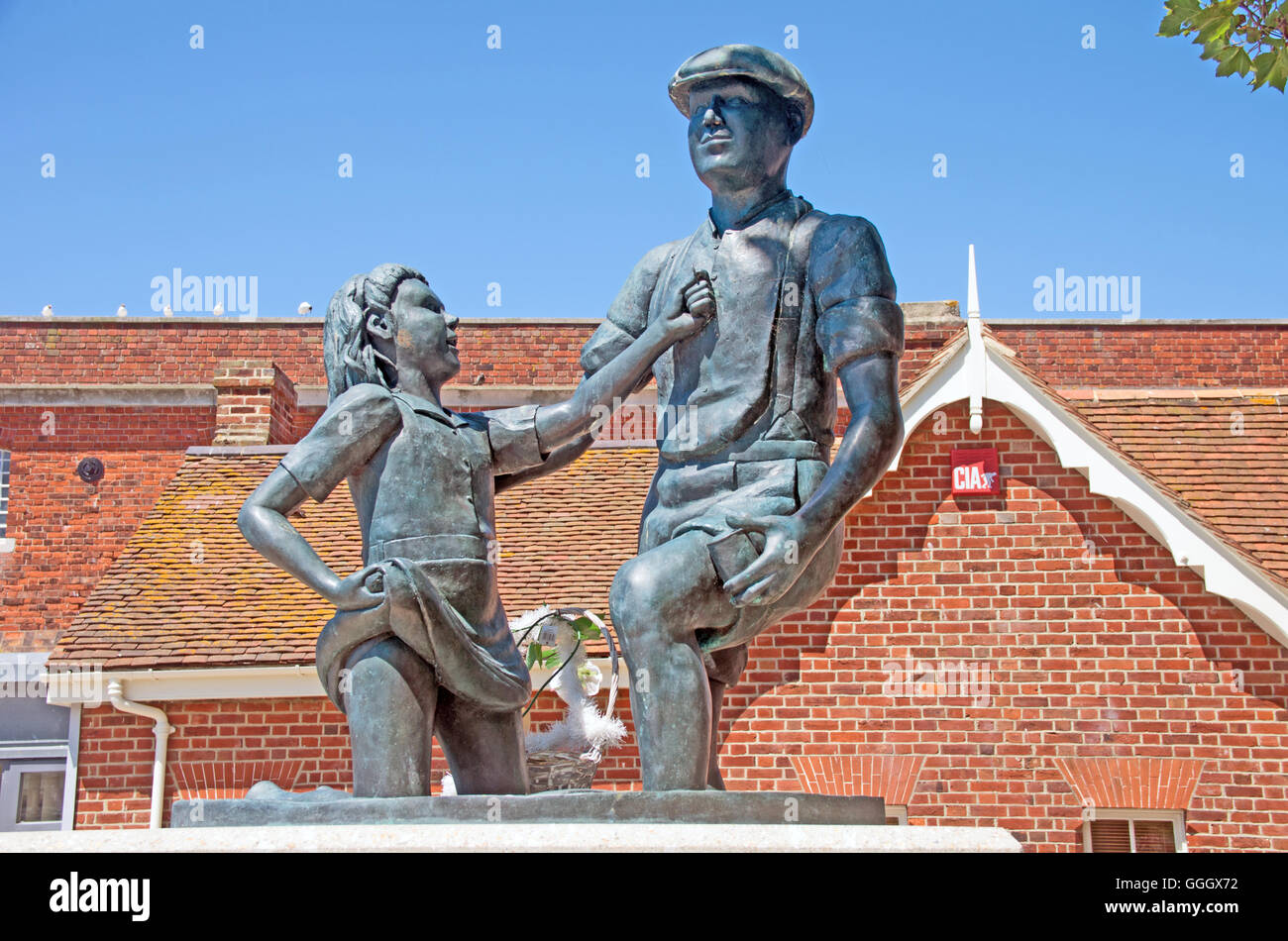 Portsmouth, Mudlarks Statue, Hampshire, England Stockfoto