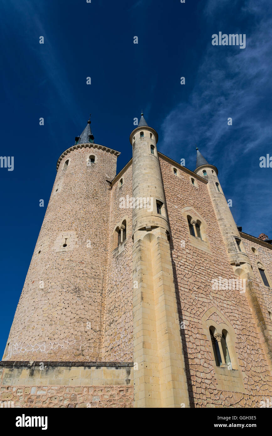 Mittelalterliche Burg Alcazar, Segovia, Castilla y Leon, Spanien Stockfoto