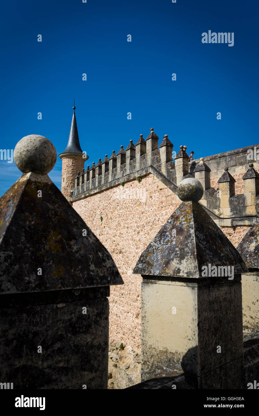 Mittelalterliche Burg Alcazar, Segovia, Castilla y Leon, Spanien Stockfoto