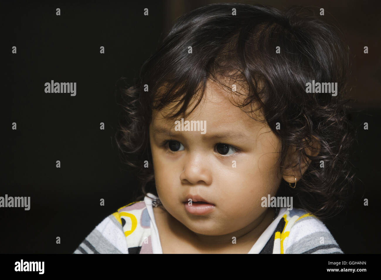 Nahaufnahme des ein Jahr alten Indonesierin, Indonesien. Stockfoto
