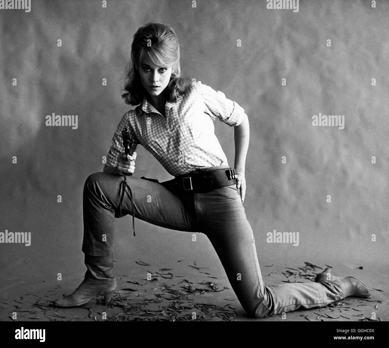 CAT BALLOU / Cat Ballou USA 1965 Schauspielerin JANE FONDA - Szene aus "Cat Ballou", USA 1965 - als Catherine "Cat" Ballou. aka. Cat Ballou Stockfoto