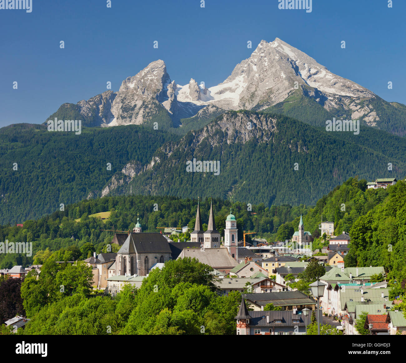 Watzmann, Berchtesgaden, Berchtesgadener Land, Bayern, Deutschland Stockfoto