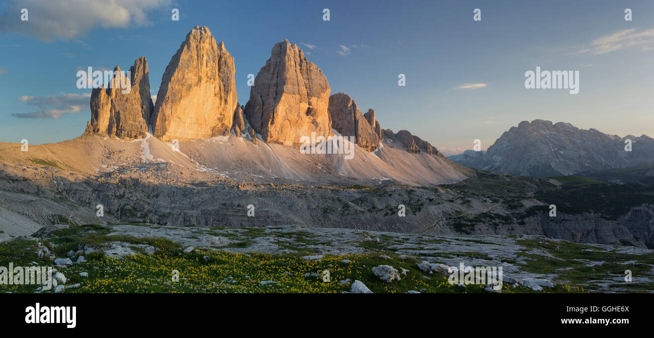 Tre Cime Di Lavaredo, Südtirol, Dolomiten, Italien Stockfoto