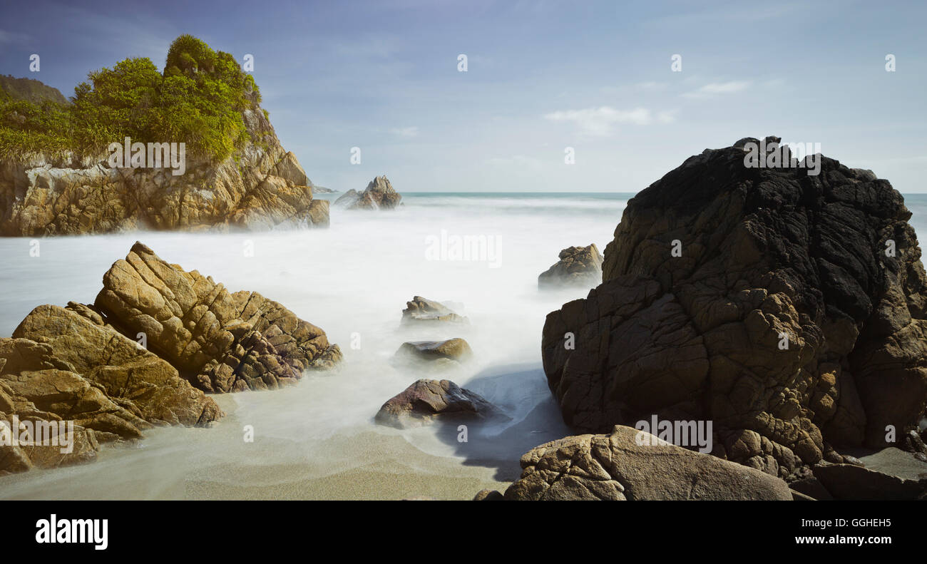 Specht Bay, Paparoa, West Coast, Südinsel, Neuseeland Stockfoto