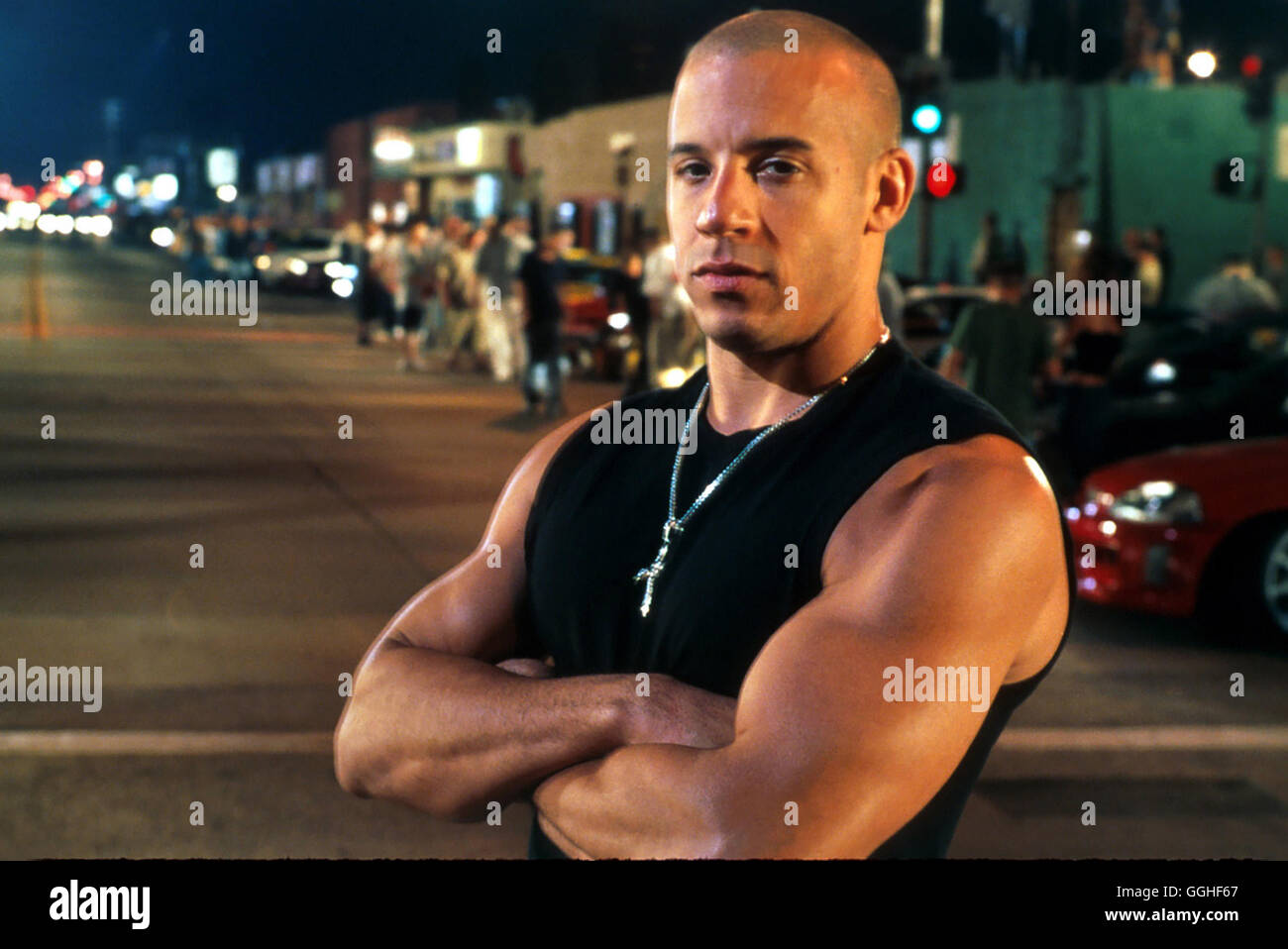 DER FAST AND THE FURIOUS / USA 2001 / Rob Cohen Szene Mit Dominic Toretto (VIN DIESEL) Regie: Rob Cohen Stockfoto
