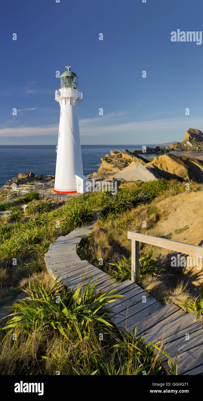 Castle Point Leuchtturm, Wellington, Nordinsel, Neuseeland Stockfoto