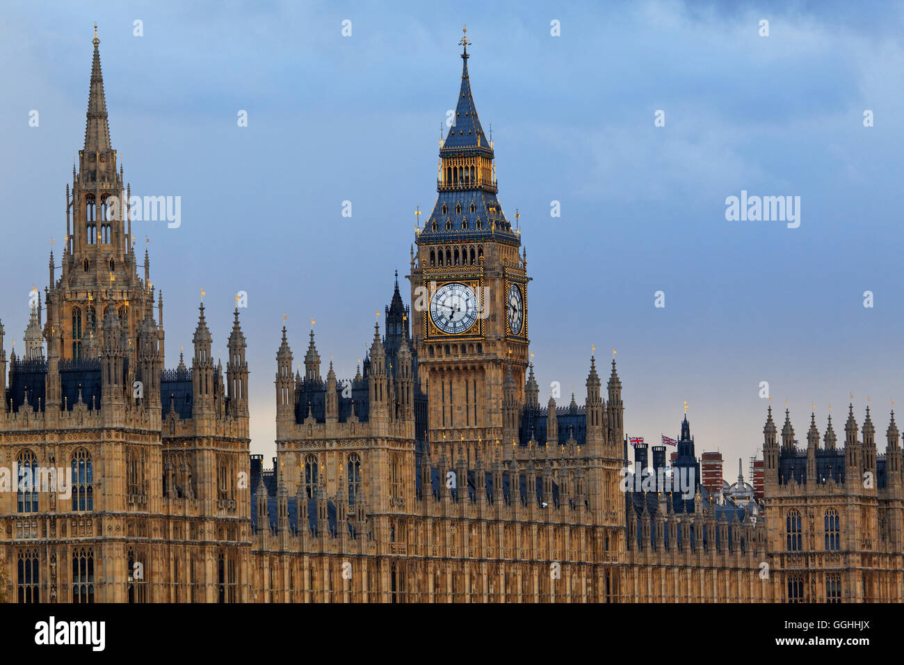 Häuser des Parlaments, Westminster, London, England, Vereinigtes Königreich Stockfoto