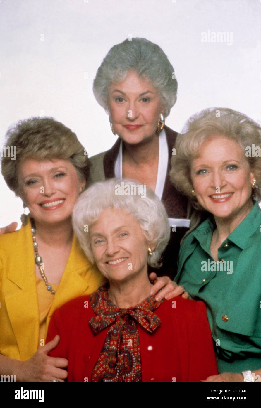 GOLDEN GIRLS / Sophia (ESTELLE GETTY), Blanche (RUE McCLANAHAN), Dorothy (BEA ARTHUR), Rose (BETTY WHITE), Stockfoto