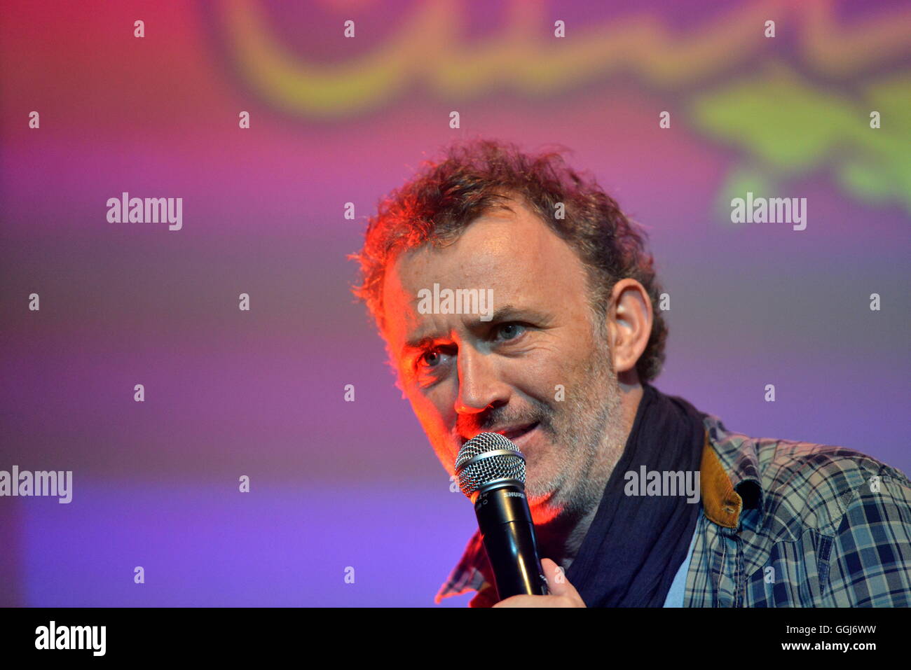 Tommy Tiernan führt bei den Presse-Launch bei The Gilded Balloon Edinburgh Fringe Festival 2016 Stockfoto