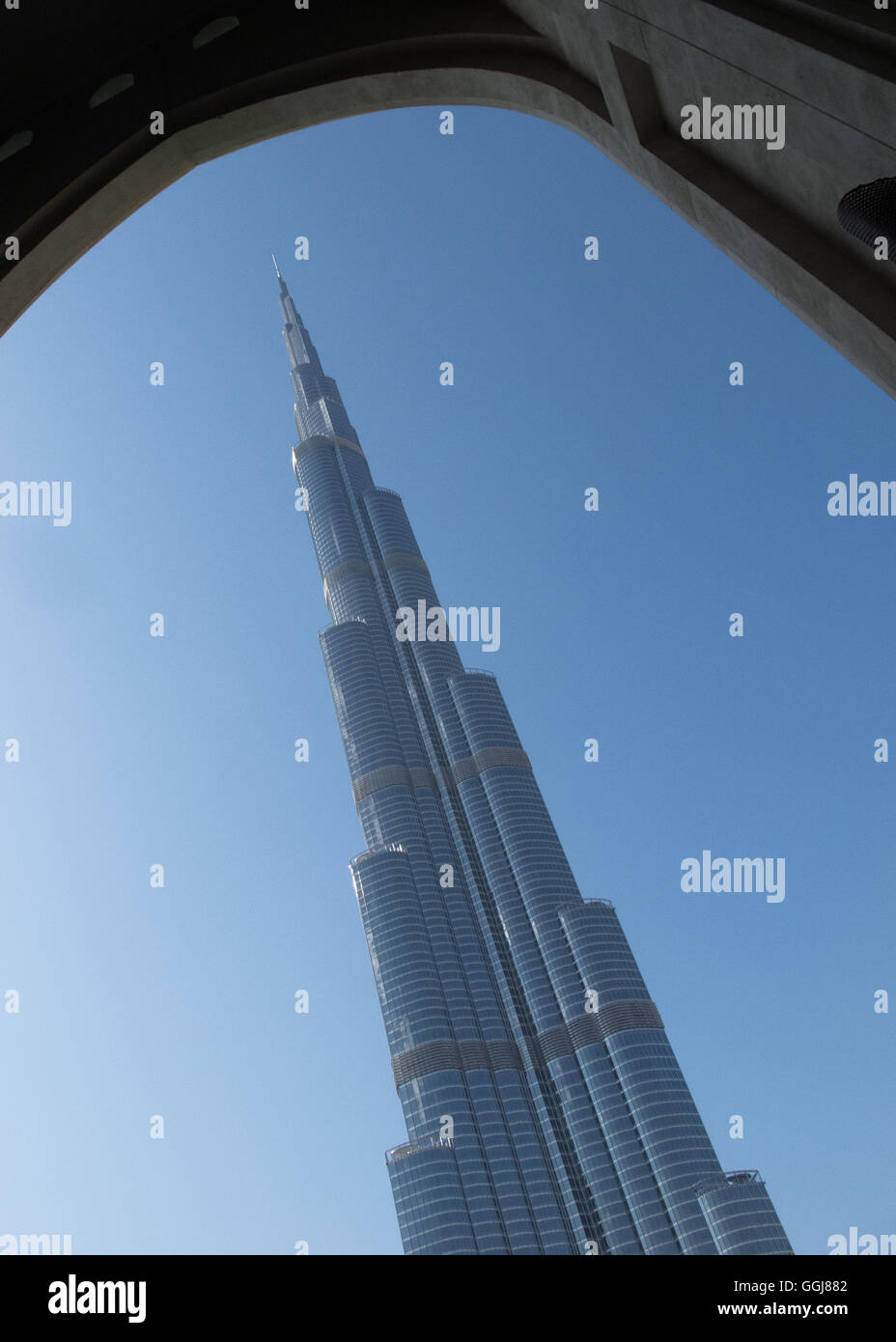 Burj Khalifa in Dubai, Vereinigte Arabische Emirate Stockfoto