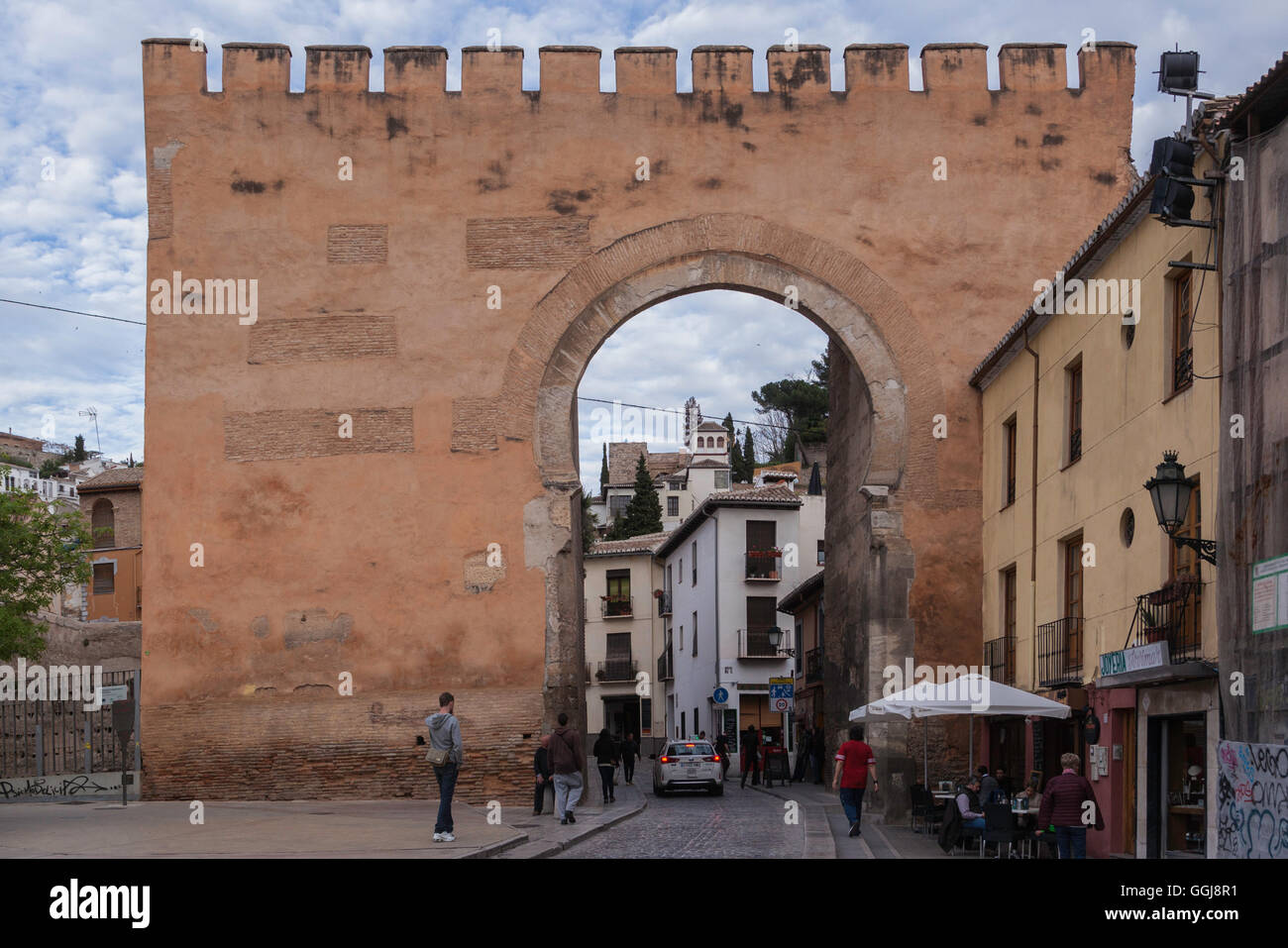 Tor in die Stadt von Granada, Spanien, von den Arabern 1600 gebaut Stockfoto