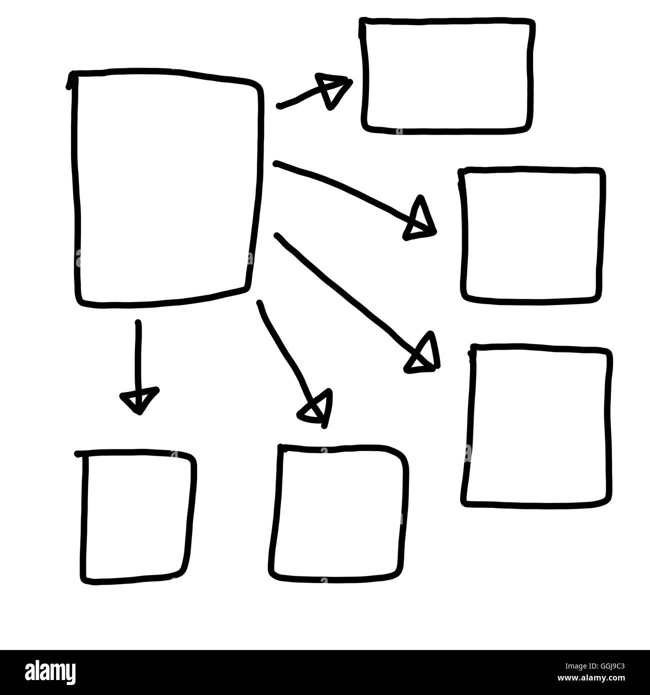 Hand gezeichnete Symbol des leeren geometrische Formen Grafiken für Konzept ideal Anwendungen in Wirtschaft, können Sie Daten zu fassen. Stockfoto