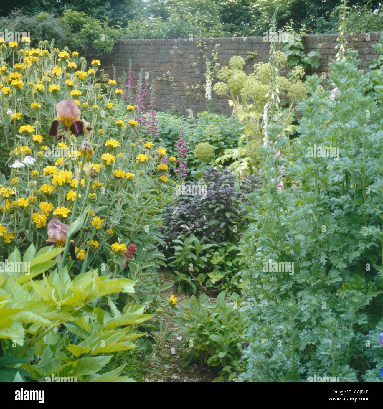 Kräutergarten - (Bitte geben Sie: Herr & Frau M Heber Percy Beechenwood Farm Hampshire NGS) HEG056627 Stockfoto