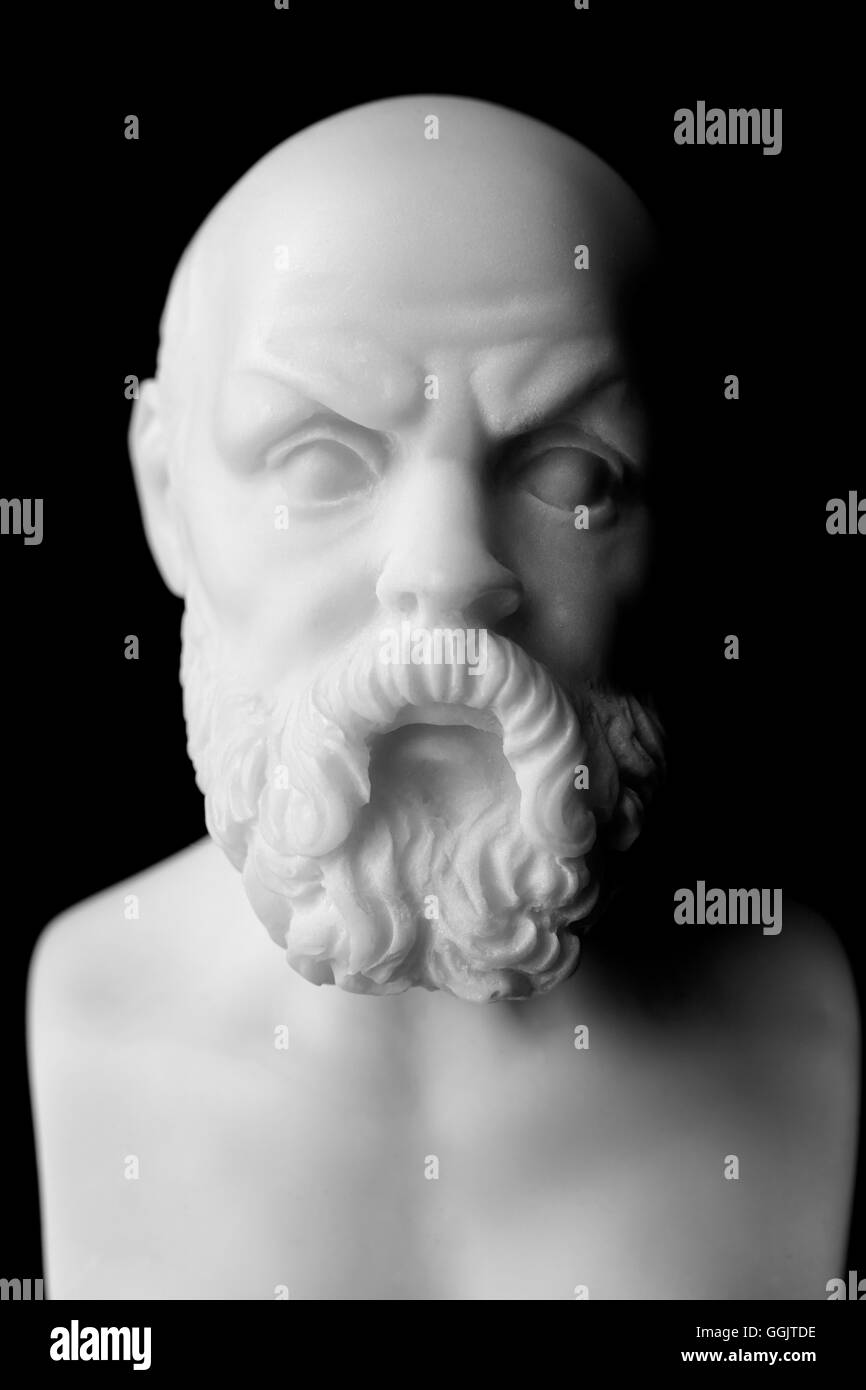 Sokrates lebte in Athen (470-399 v. Chr.) war ein griechischer Athener Philosoph ist einer der wichtigsten Figuren in der Welt. Stockfoto
