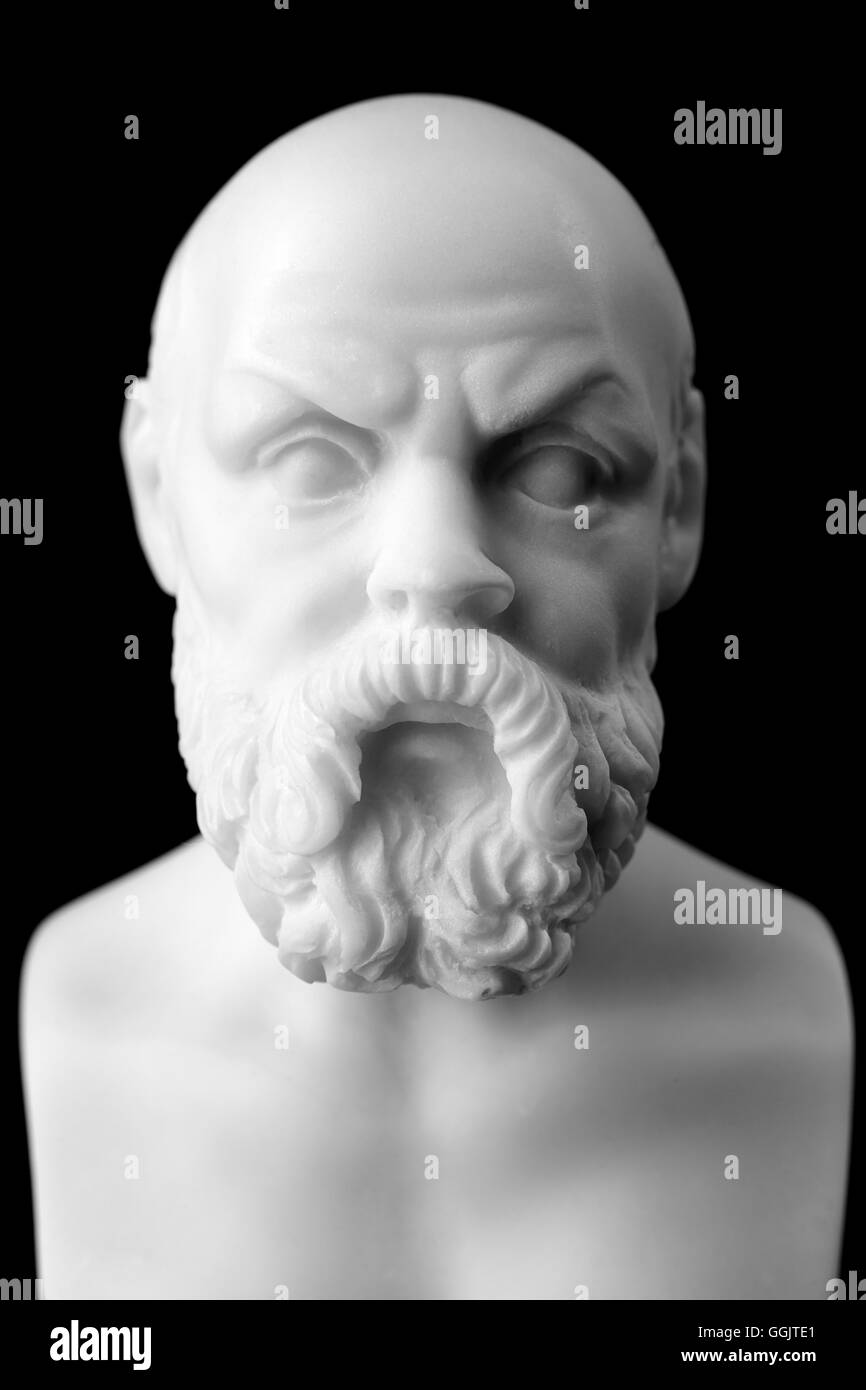 Sokrates lebte in Athen (470-399 v. Chr.) war ein griechischer Athener Philosoph ist einer der wichtigsten Figuren in der Welt. Stockfoto