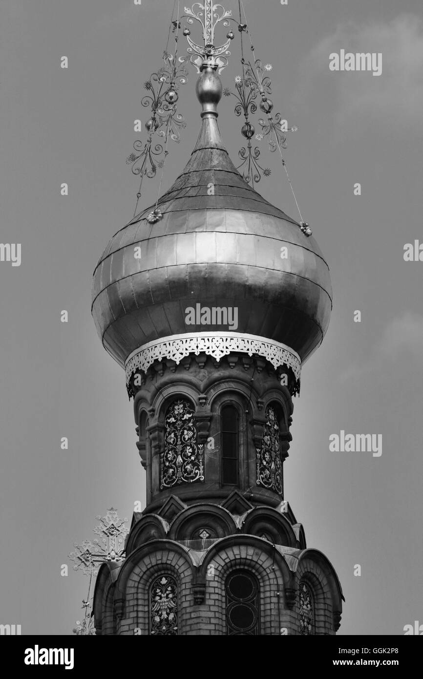 Russische Kathedrale, Mathildenhöhe, Darmstadt, Hessen, Deutschland Stockfoto
