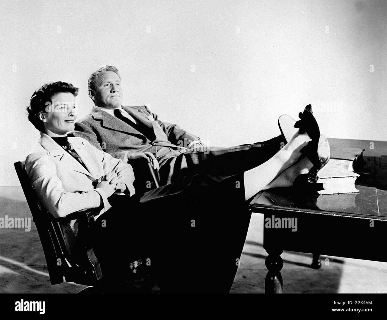 EHEKRIEG Adams Rippe USA 1949 / George Cukor Amanda (KATHARINE HEPBURN) Und Adam Bronner (SPENCER TRACY) in Dem Film "Ehekrieg" 1949. Regie: George Cukor aka. Adams Rippe Stockfoto