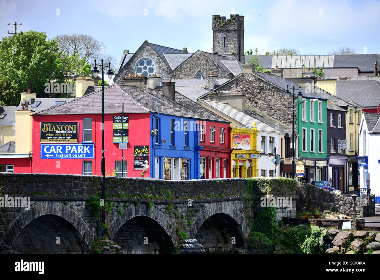 Killorglin am Ring of Kerry, Irland, Kerry, Westküste Stockfoto