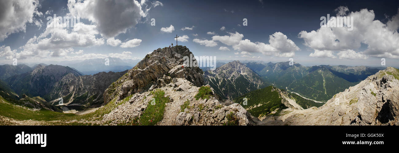 Mount Kreuzspitze, Ammergauer Alpen, Bayern, Deutschland Stockfoto