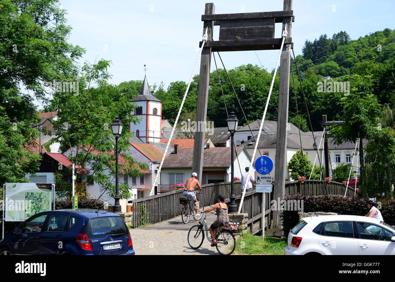 In der Nähe von Metzdorf am Fluss sicher in der Nähe von Echternach, Luxemburg Stockfoto