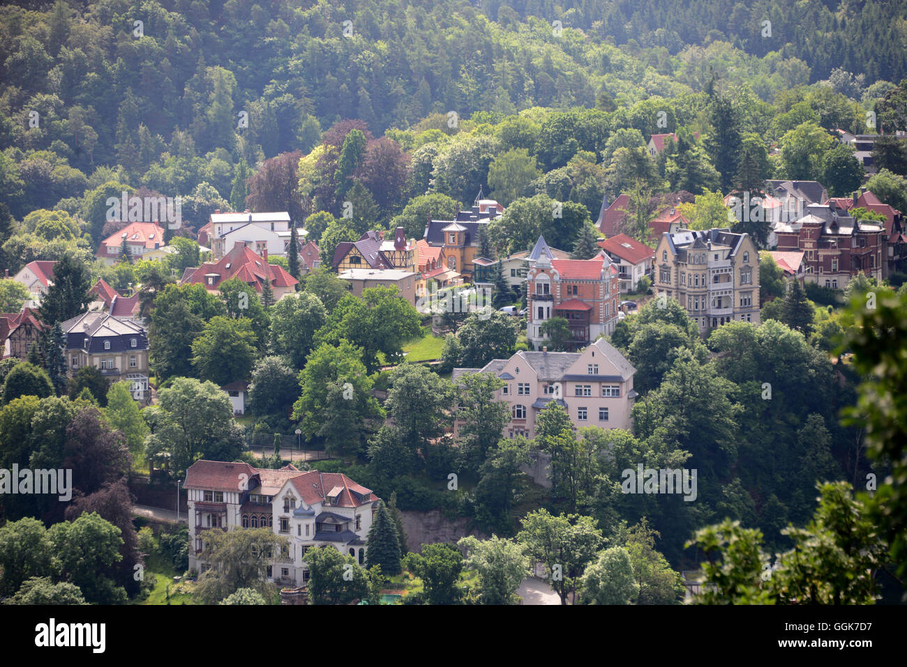 Landschaft in der Nähe von Eisenach, Thüringer Wald, Thüringen, Deutschland Stockfoto