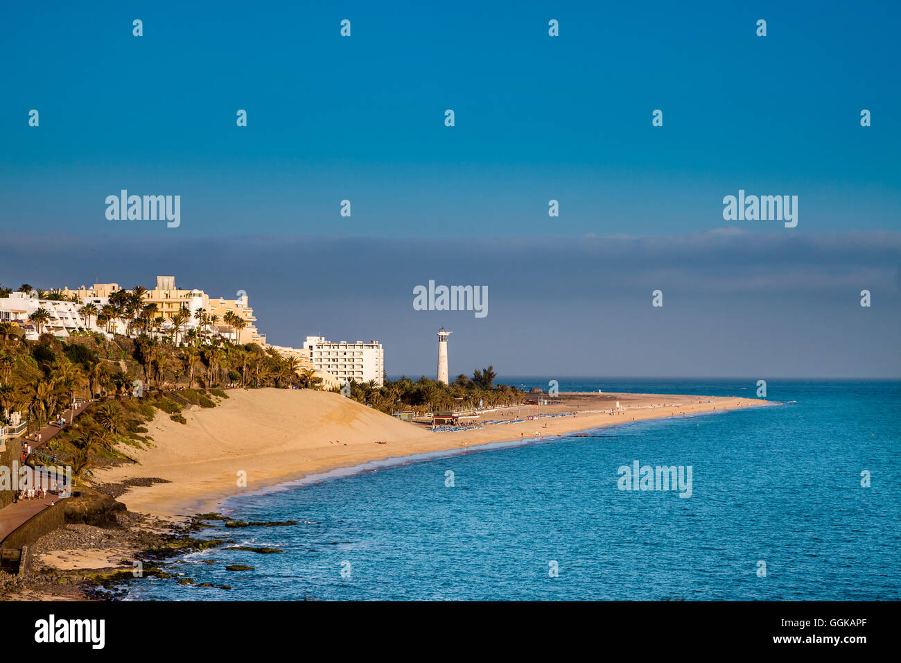 Blick auf Morro Jable, Fuerteventura, Kanarische Inseln, Spanien Stockfoto