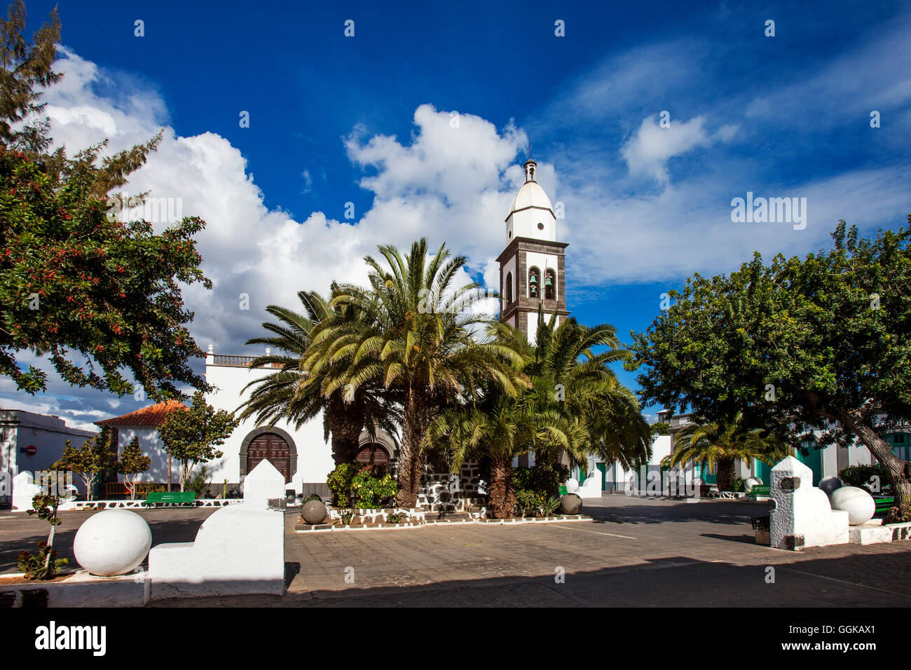 Kirche San Gines, Arrecife, Lanzarote, Kanarische Inseln, Spanien Stockfoto