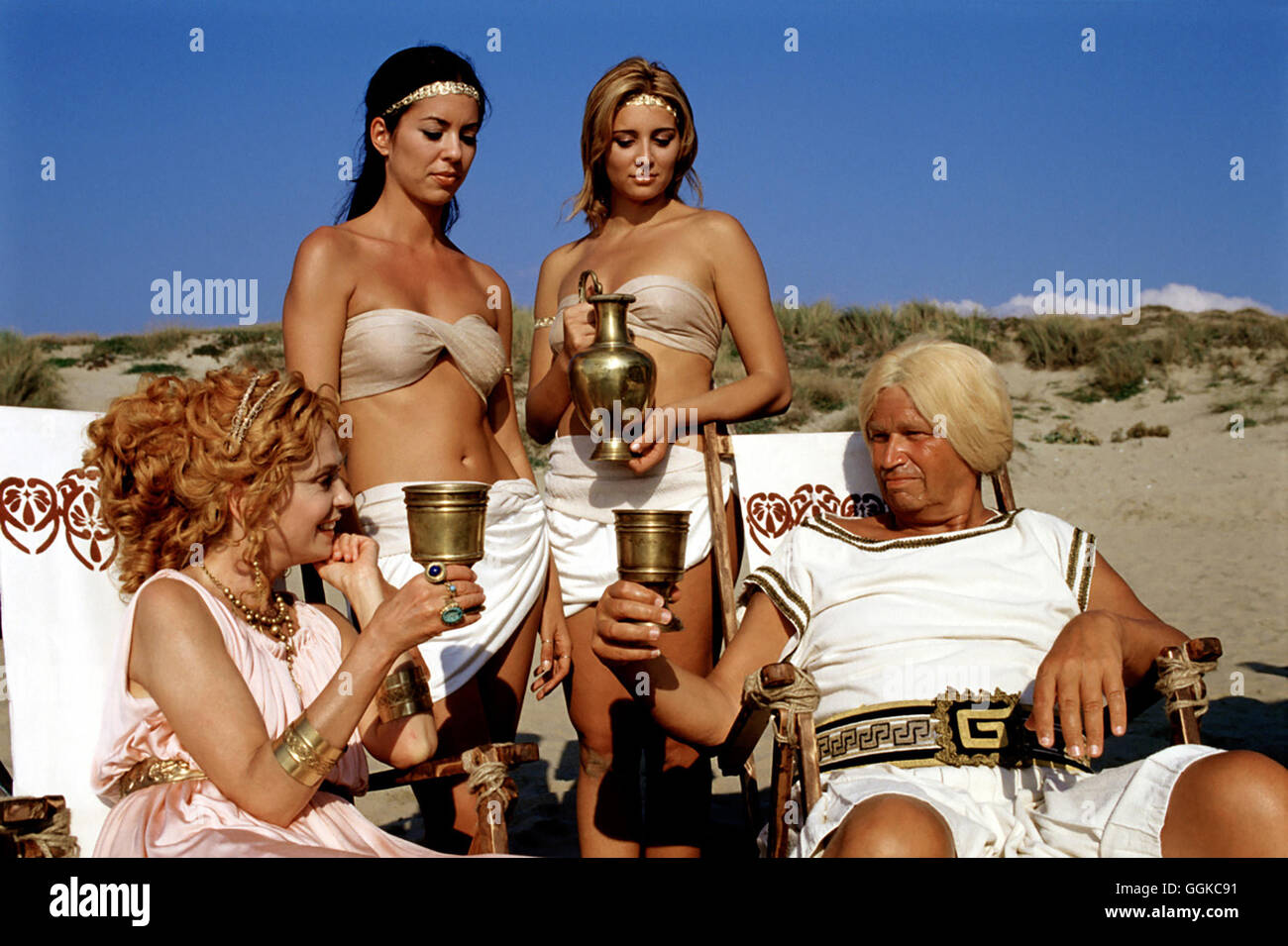 GERMANIKUS / Germanikus G 2004 / Hans Christian Müller Szene Mit Tusnelda (GISELA SCHNEEBERGER) Und Germanikus (GERHARD POLT) Regie: Hans Christian M Ller aka. Germanikus Stockfoto