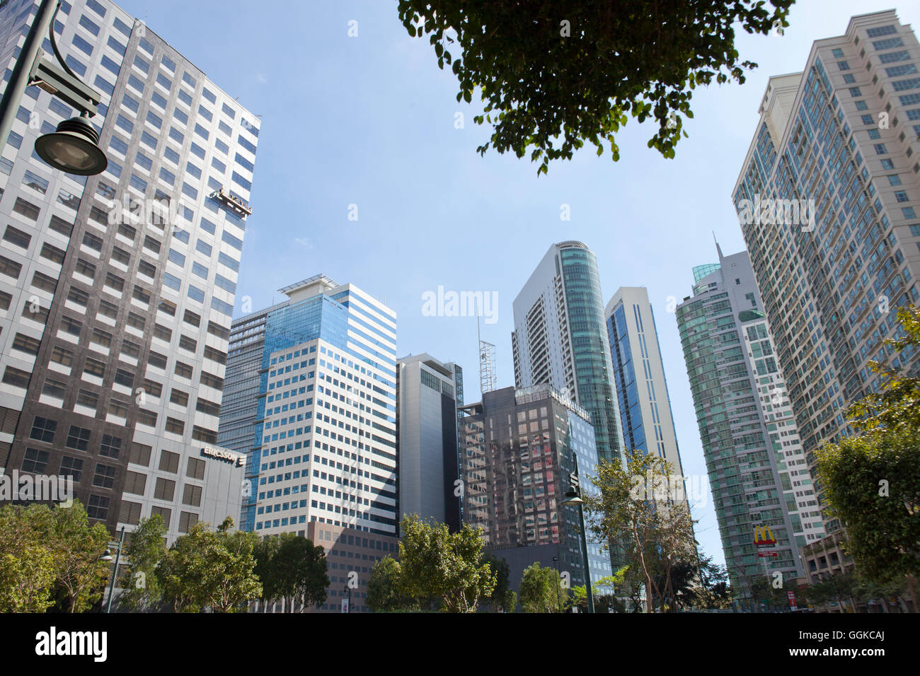 Bonifacio Global City, Luxus Wohnanlagen in den neuen Finanz- und Geschäftsviertel der Hauptstadt Metro Manila, Ph Stockfoto