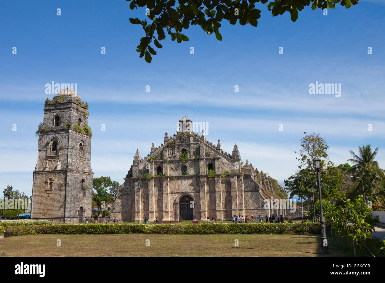 Katholische Kirche, St. Augustine Church in Paoay in der Nähe von Laoag City, Provinz Ilocos Norte auf der Insel Luzon, Philippinen, A Stockfoto