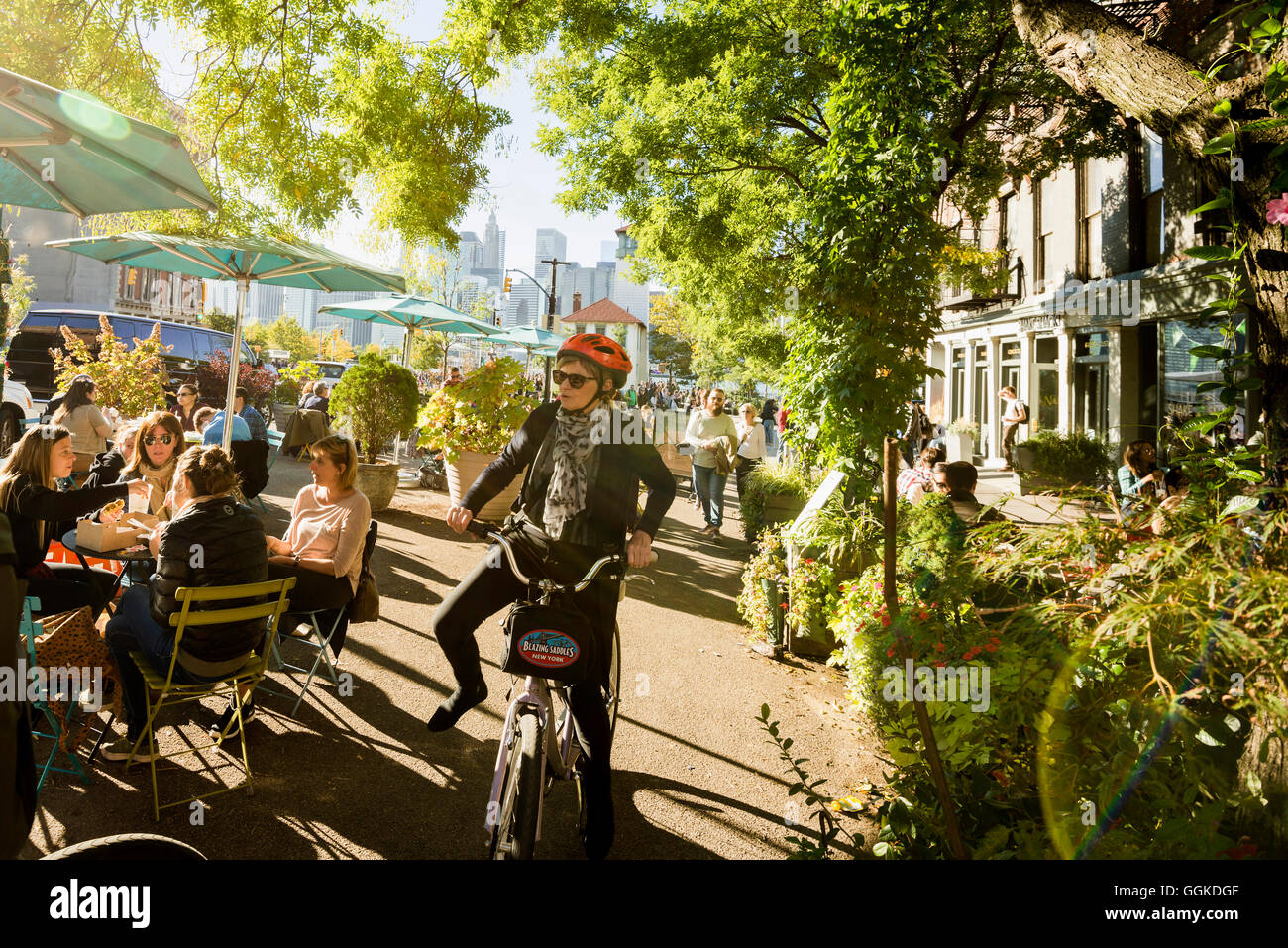 Fulton Ferry Landing, Brooklyn Heights, Brooklyn, New York, USA Stockfoto