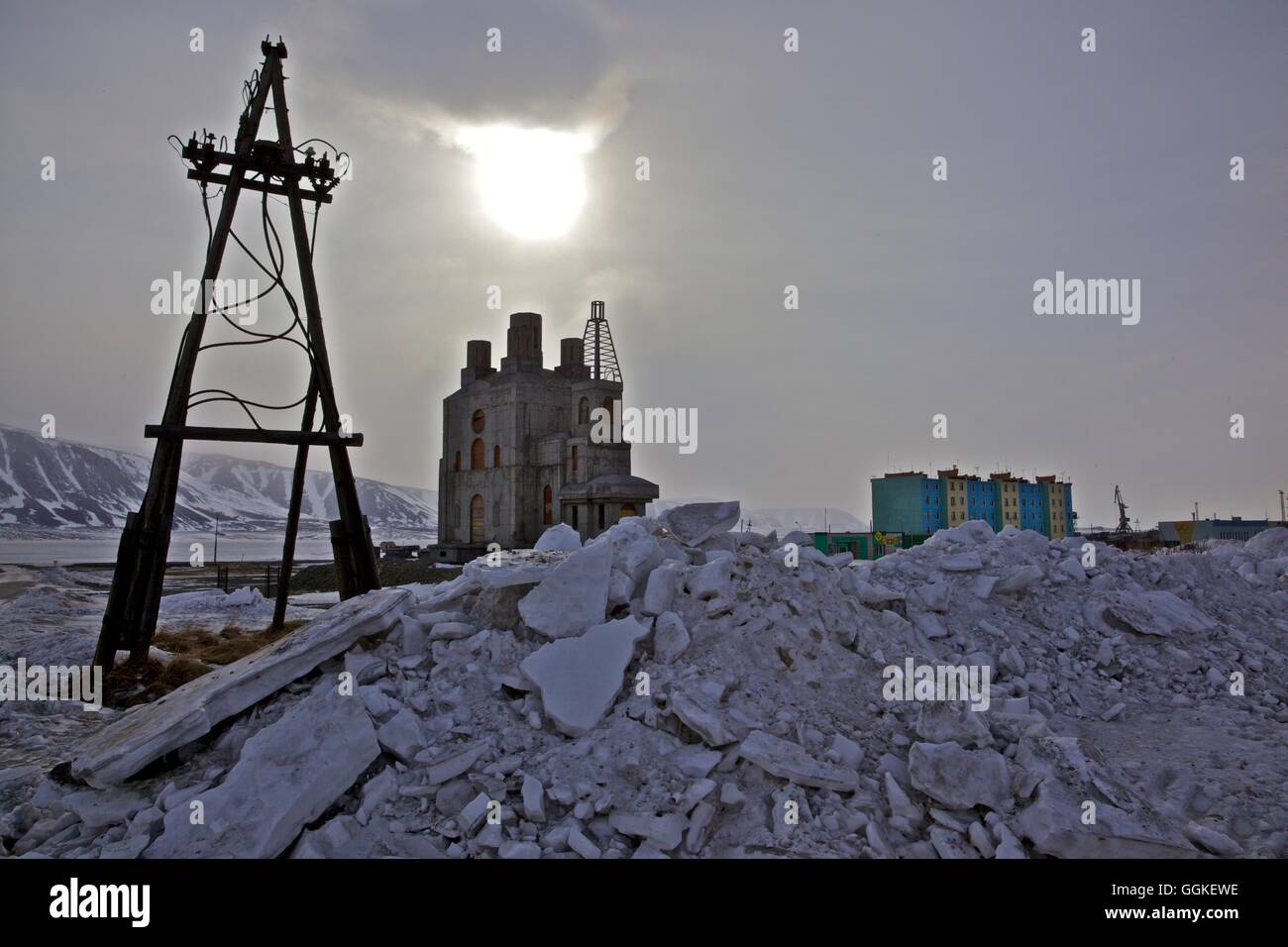 Anschluss des Egwekinot an das Beringmeer, Chukotka autonomes Okrug, Sibirien, Russland Stockfoto
