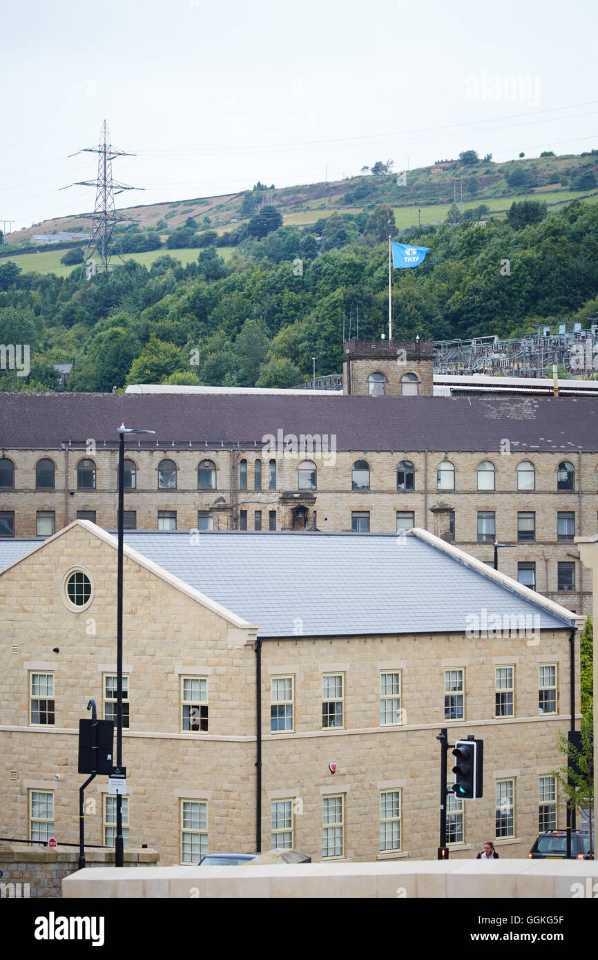 Tata steel Website STOCKSBRIDGE Sheffield Gebäude von Samuel Fox arbeiten. Das große Struktur in den ursprünglichen Hintergrund-Baumwolle Stockfoto