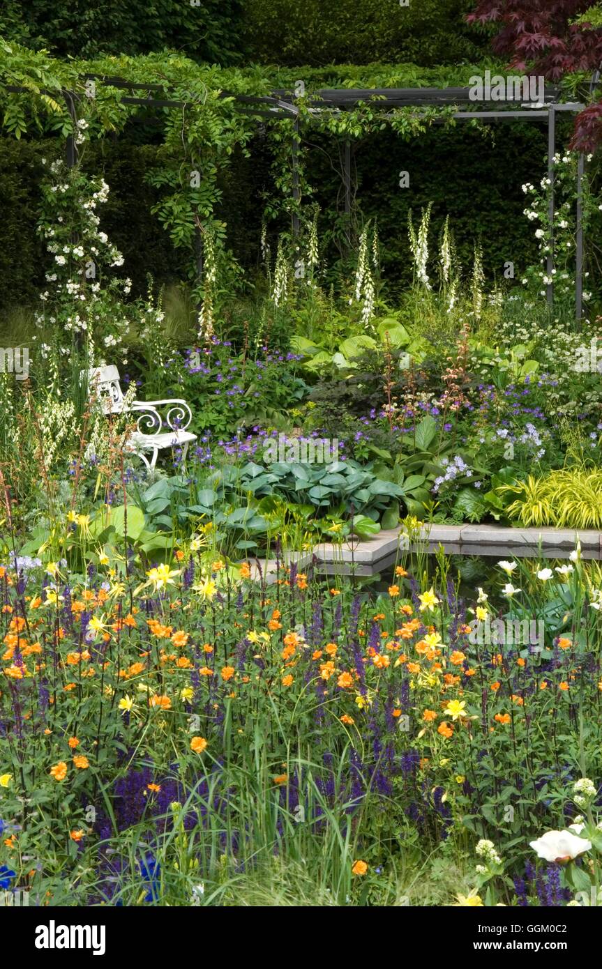 Chelsea Flower Show 2007-der tägliche Fernschreiber Garten - - (bitte Kredit: Fotos Hort/Designer Isabelle Van Groeningen & Gabrie Stockfoto